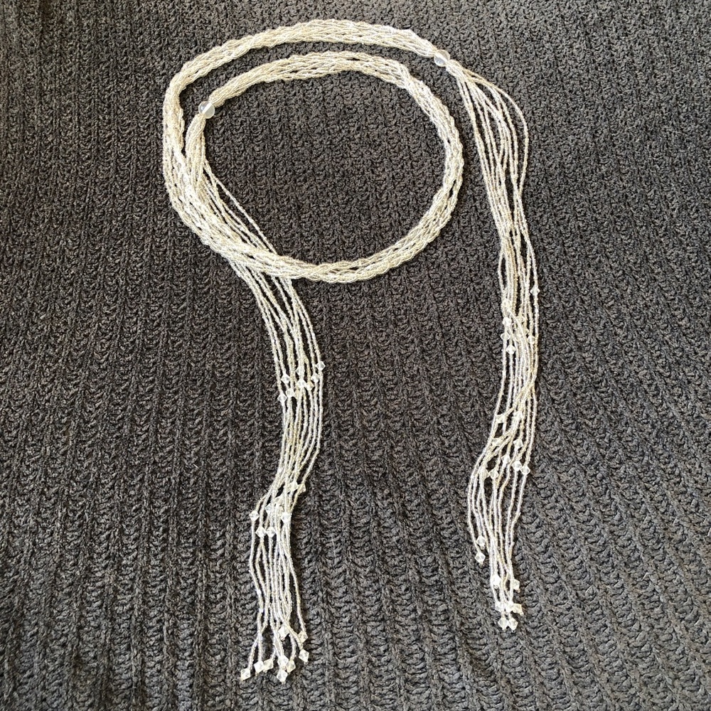 Crystalline Scarf Necklace/Belt 1920s Style
